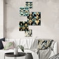 thumbnail image 1 of Designart "Deco Splendor In Blue & Beige" Damask Wall Art Set Of 5 - Blue Bohemian For Bedroom Wall Art Set, 1 of 6