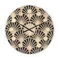 thumbnail image 1 of Designart 'Deco Waves Retro Art I' Mid-Century Modern Wood Wall Clock, 1 of 5