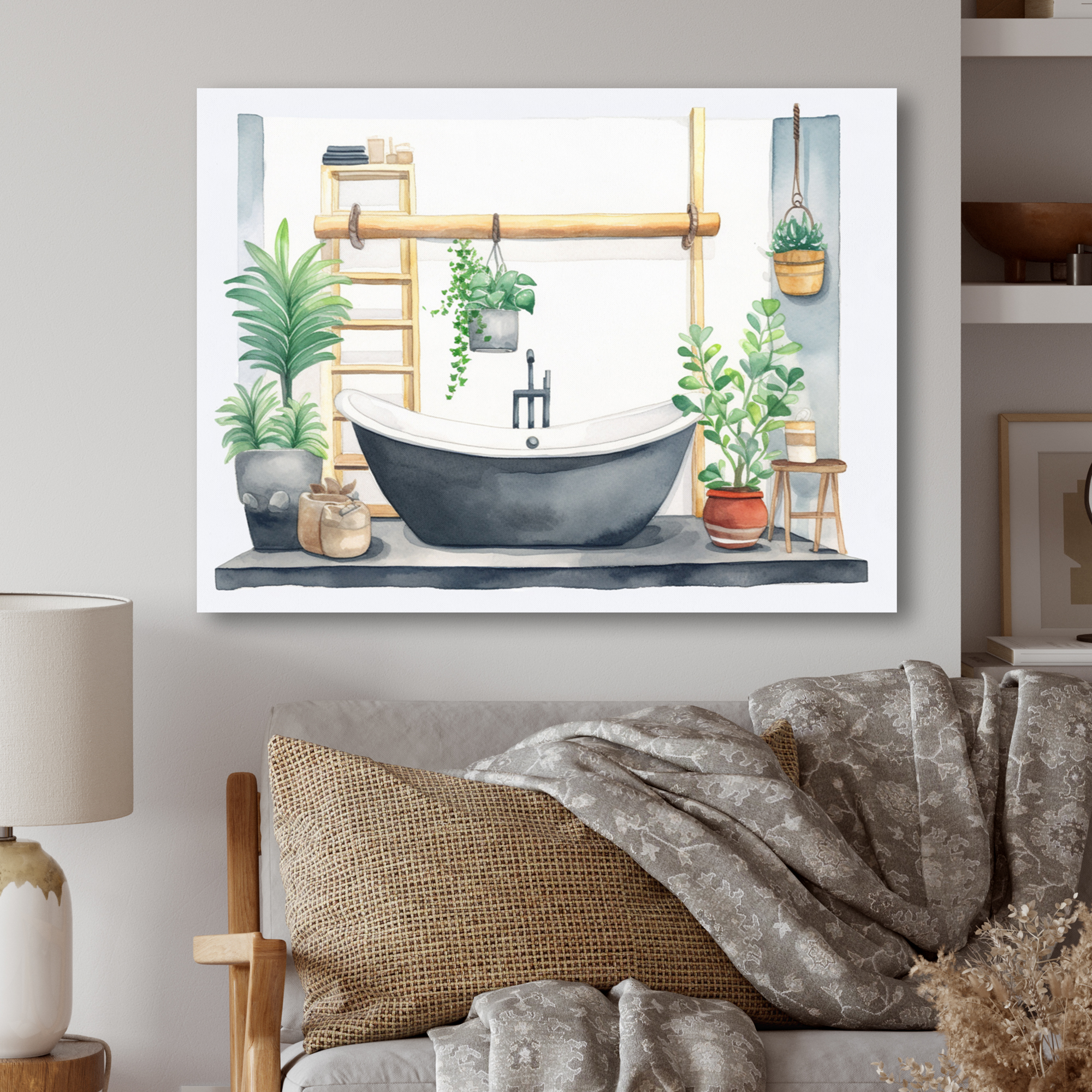 Designart "Decor with a Natural Bathroom Theme VI" Bathroom Metal Wall