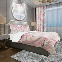 Designart 'Decorative Patchwork Floral Pattern' Patterned Duvet Cover Set