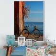 thumbnail image 1 of Designart "Deep Blue Explorer Bike" Bicycle Floater Framed Wall Decor, 1 of 5