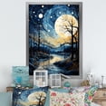 thumbnail image 1 of Designart "Deep Blue Mystery Aquatic Flow" Bicycle Picture Framed Wall Decor, 1 of 5