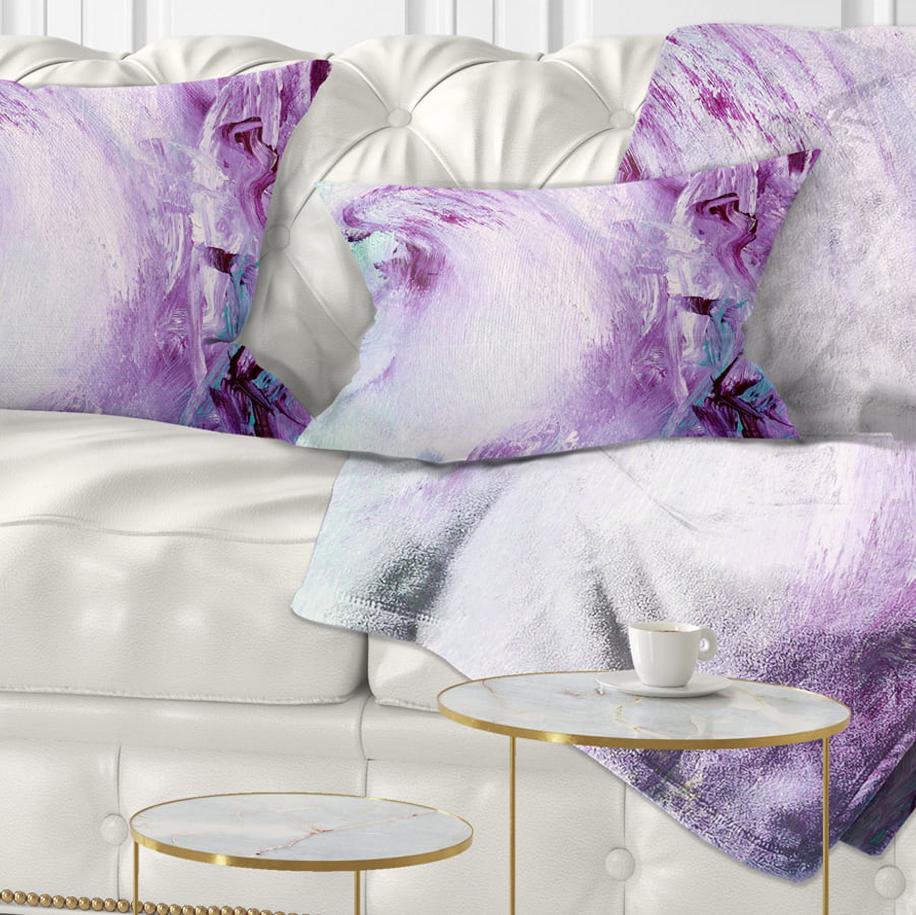 Designart Deep Colors - Abstract Throw Pillow - 12x20