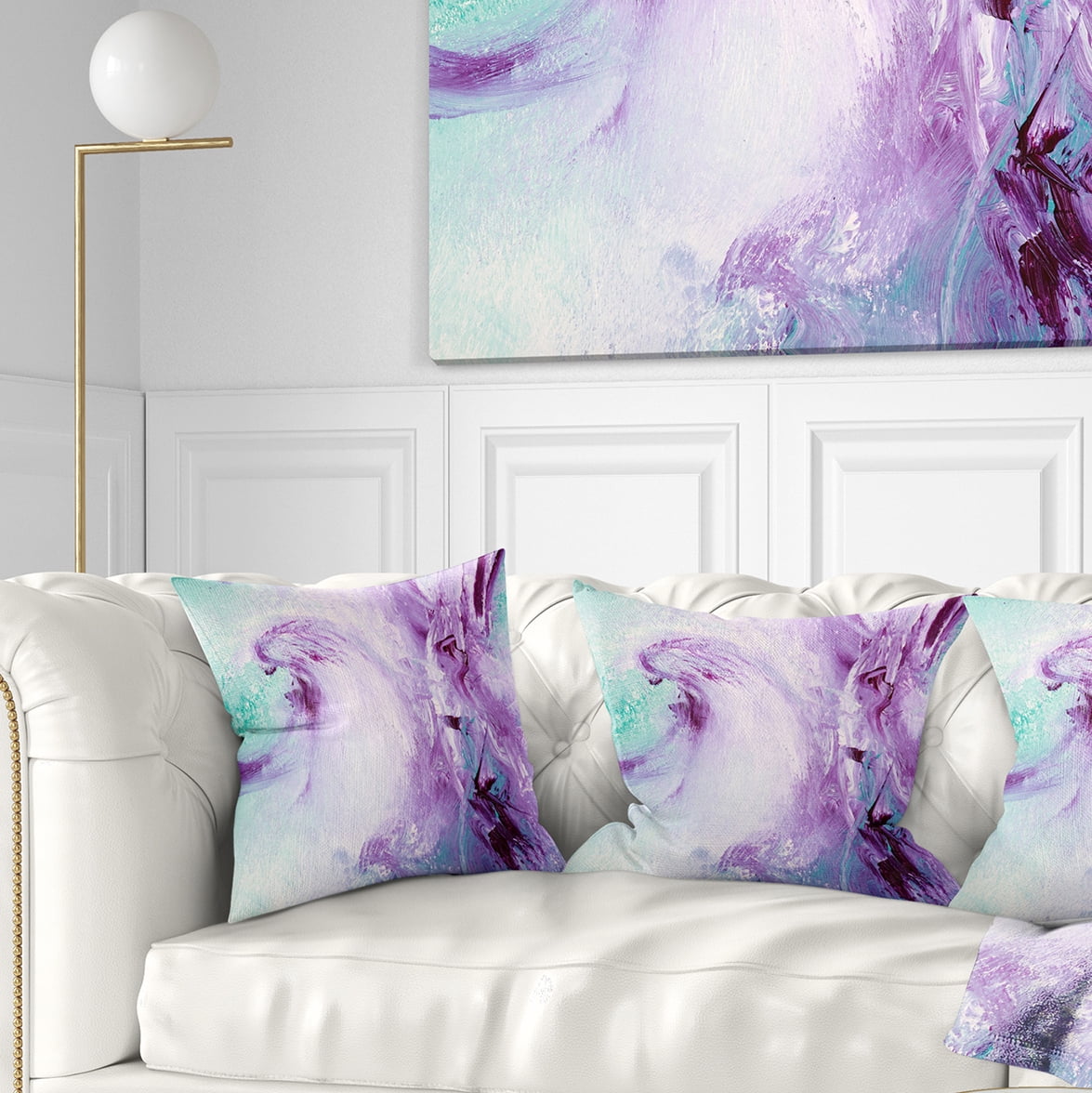 Designart Deep Colors - Abstract Throw Pillow - 16x16
