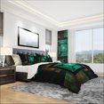 thumbnail image 1 of Designart 'Deep Green Infinite Cube' Modern & Contemporary Duvet Cover Set, 1 of 1