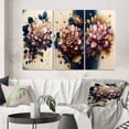thumbnail image 1 of Designart "Deep Pink Dahlia Artistry I" Floral & Botanical Wall Art Set Of 3 - Dahlia Pink Gallery Wall Set For Home Decor, 1 of 6