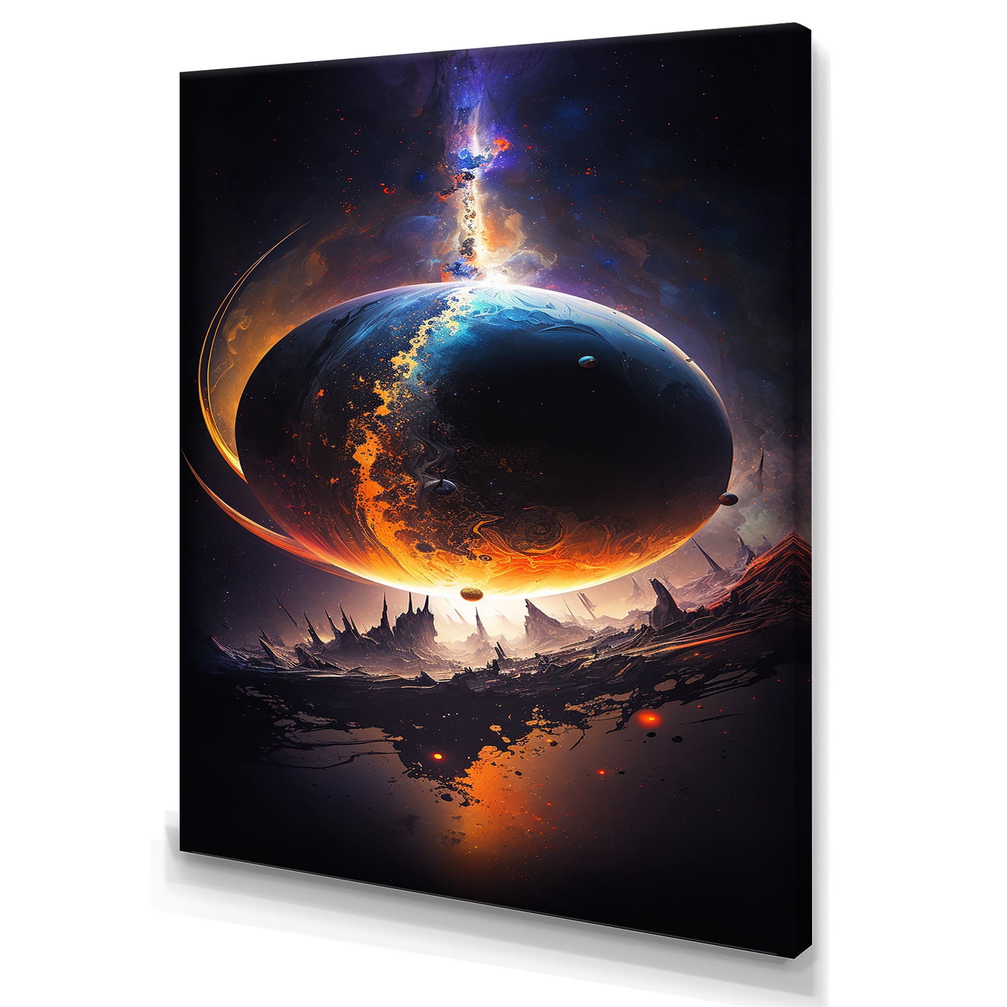 Designart Deep Planet Eclipse III Canvas Wall Art