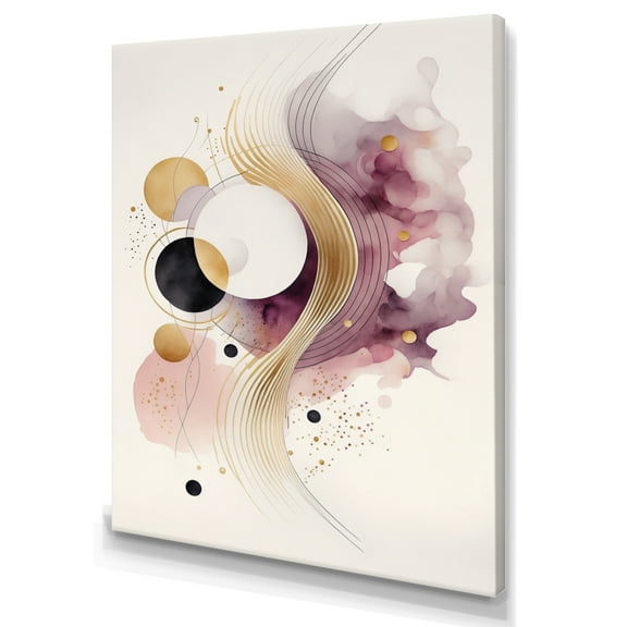 Designart Deep Purple Movement I Canvas Wall Art