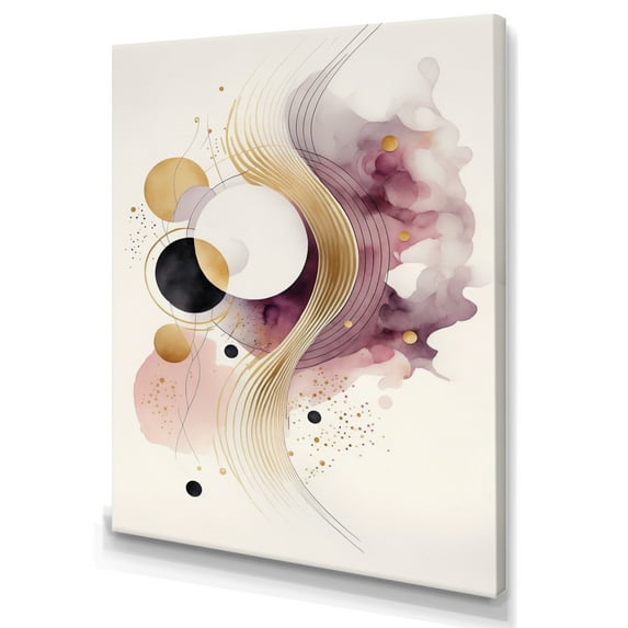 Designart Deep Purple Movement I Canvas Wall Art