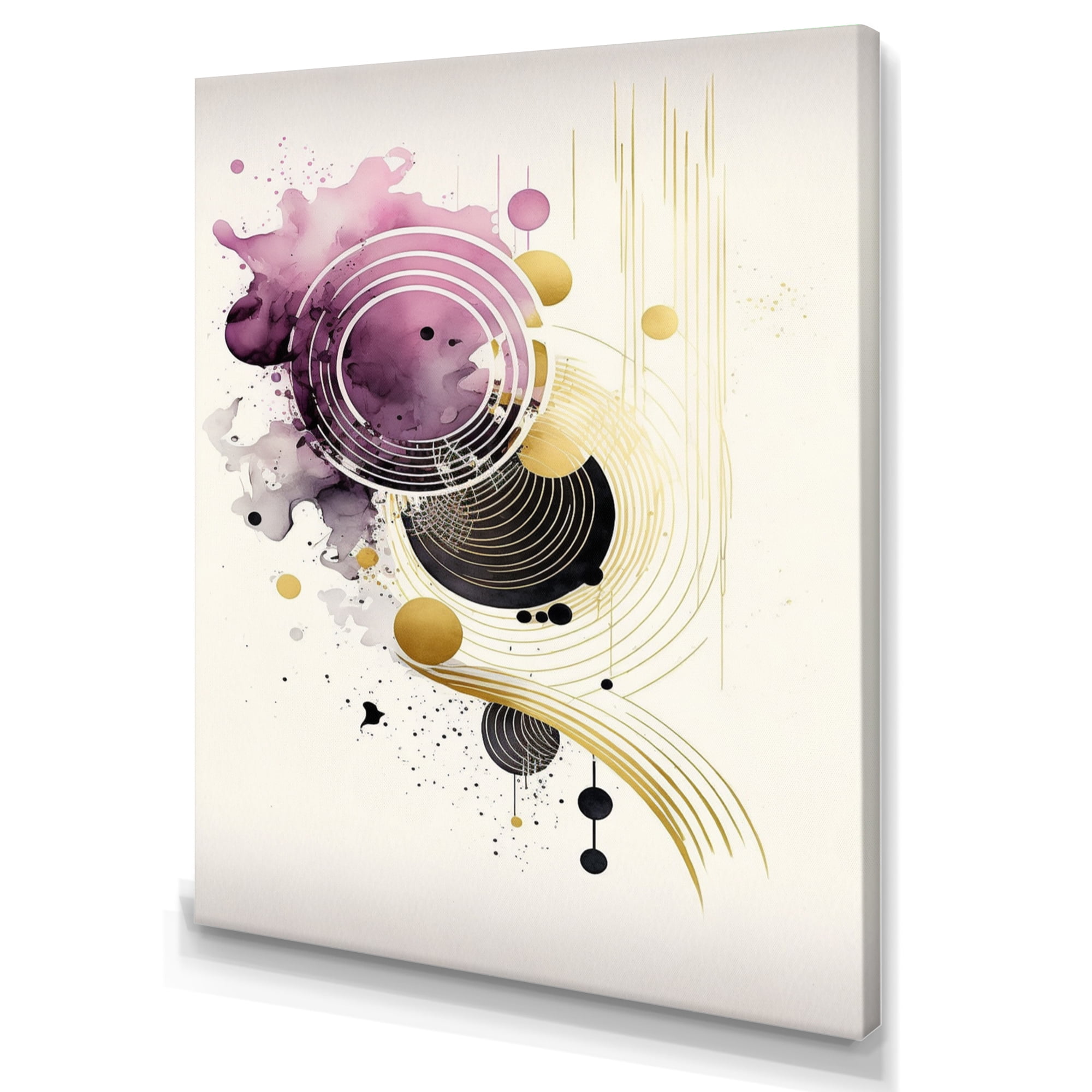 Designart Deep Purple Movement II Canvas Wall Art