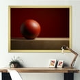 thumbnail image 1 of Designart "Deep Red Motion Sphere" Bowling Picture Framed Canvas Wall Art, 1 of 5