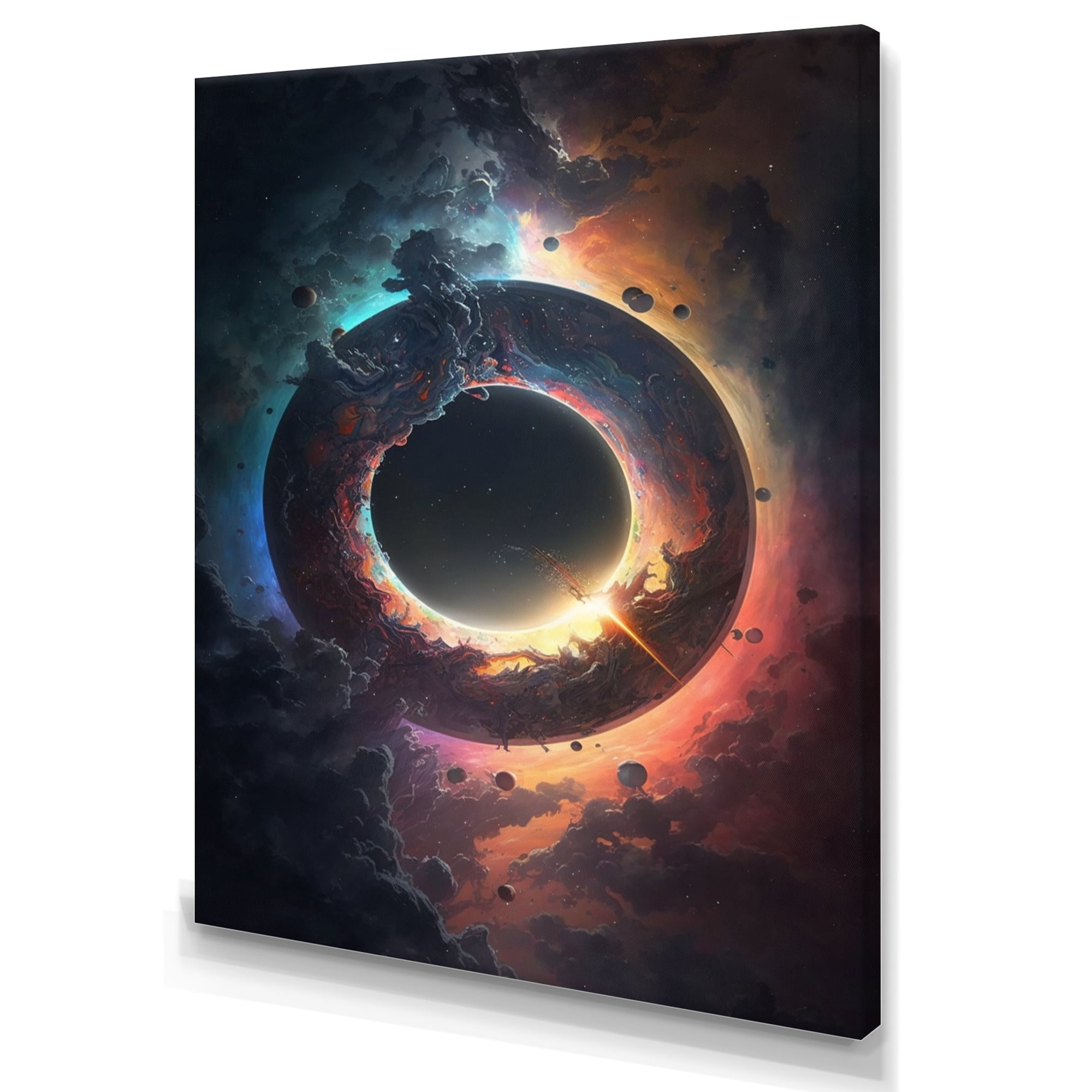 Designart Deep Space Planet Fusion VI Canvas Wall Art