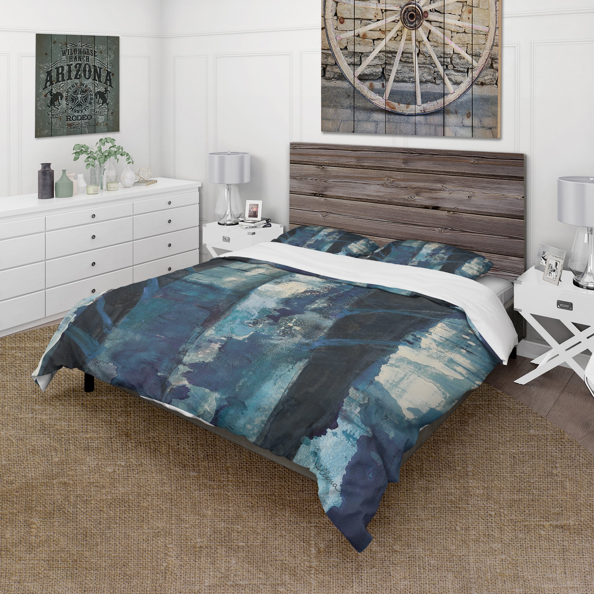 Designart 'Deep Woods I Indigo' Cottage Duvet Cover Set