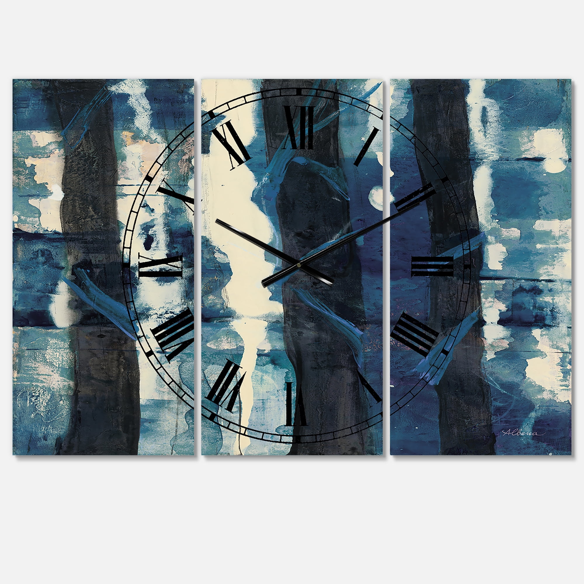 Designart 'Deep Woods II Indigo' Traditional Wall Clock