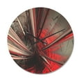 thumbnail image 1 of Designart 'Deep into Middle Fractal 3D' Modern Wood Wall Clock, 1 of 5