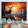 thumbnail image 1 of Designart "Deer Bold form" Animals Floater Framed Canvas Print, 1 of 7