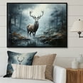 thumbnail image 1 of Designart "Deer Mist I" Animals Floater Framed Canvas Print, 1 of 7