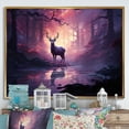 thumbnail image 1 of Designart "Deer Mist II" Animals Floater Framed Wall Decor, 1 of 7