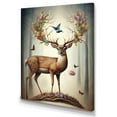 thumbnail image 1 of Designart Deer With Blooming Antlers III Canvas Wall Art, 1 of 5