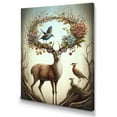 thumbnail image 1 of Designart Deer With Blooming Antlers IV Canvas Wall Art, 1 of 5