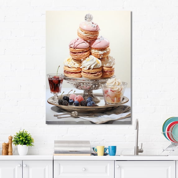 Designart "Delectable French Pastries I" Food & Beverage Canvas Wall Art
