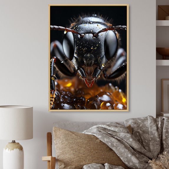 Designart "Delicate Explorer Ant I" Animals Floater Framed Canvas Print