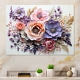 thumbnail image 1 of Designart "Delicate Flowers Paint" Floral Metal Wall Art, 1 of 6