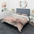 thumbnail image 1 of Designart "Delicate Marble Pink Abstract I" Abstract Bedding Covert Set - Abstract Marble Pink Abstract Bed Set With 2 Shams, 1 of 6