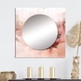 thumbnail image 1 of Designart "Delicate Marble Pink Abstract II" Abstract Square Mirror For Wall Decor - Large Pink Square Printed Wall Mirror Art - Square Modern Mirror - Wall Mounted Square Large Mirror, 1 of 5