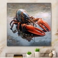thumbnail image 1 of Designart "Delicate Marine Lobster III" Animals Metal Wall Art Prints, 1 of 5