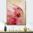 thumbnail image 1 of Designart "Delicate Pink Pottery Spirals" Abstract Spirals Floater Framed Canvas Wall Art, 1 of 5