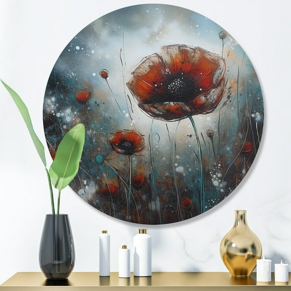 Poppy Metal Wall Art