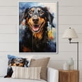 thumbnail image 1 of Designart "Delightful Dachshund" Animals Dog Floater Framed Canvas Wall Art, 1 of 5