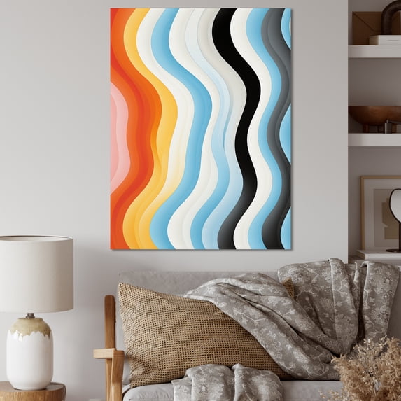 Designart "Delirium of Straight Lines in Op Art I" Abstract Wall Decor