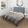 thumbnail image 1 of Designart "Dense Birch Tree Forest I" Tree Bedding Covert Set - Country Grey Landscapes Bed Set With 2 Shams, 1 of 6