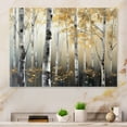 thumbnail image 1 of Designart "Dense Birch Tree Forest III" Tree Metal Art Living Room, 1 of 5