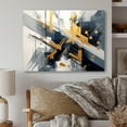 thumbnail image 1 of Designart "Depth Corner in Black and Gold I" Abstract Shapes Metal Wall Art Prints, 1 of 5