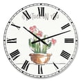 thumbnail image 1 of Designart Desert Botanical Bloom II 23" x 23" Analog Round Farmhouse Wall Clock, CLM30895-C23, 1 of 3