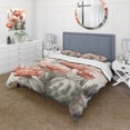 thumbnail image 1 of Designart "Desert Cactus in Red" Floral Cactus Bedding Covert Set - Leaves Red Floral Bed Set With 2 Shams, 1 of 6