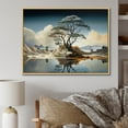 thumbnail image 1 of Designart "Desert Dreams Surrealism Unveiled III" Landscapes Framed Wall Art - Modern Grey Abstract Landscapes Hallway Framed Wall Art Decor, 1 of 6