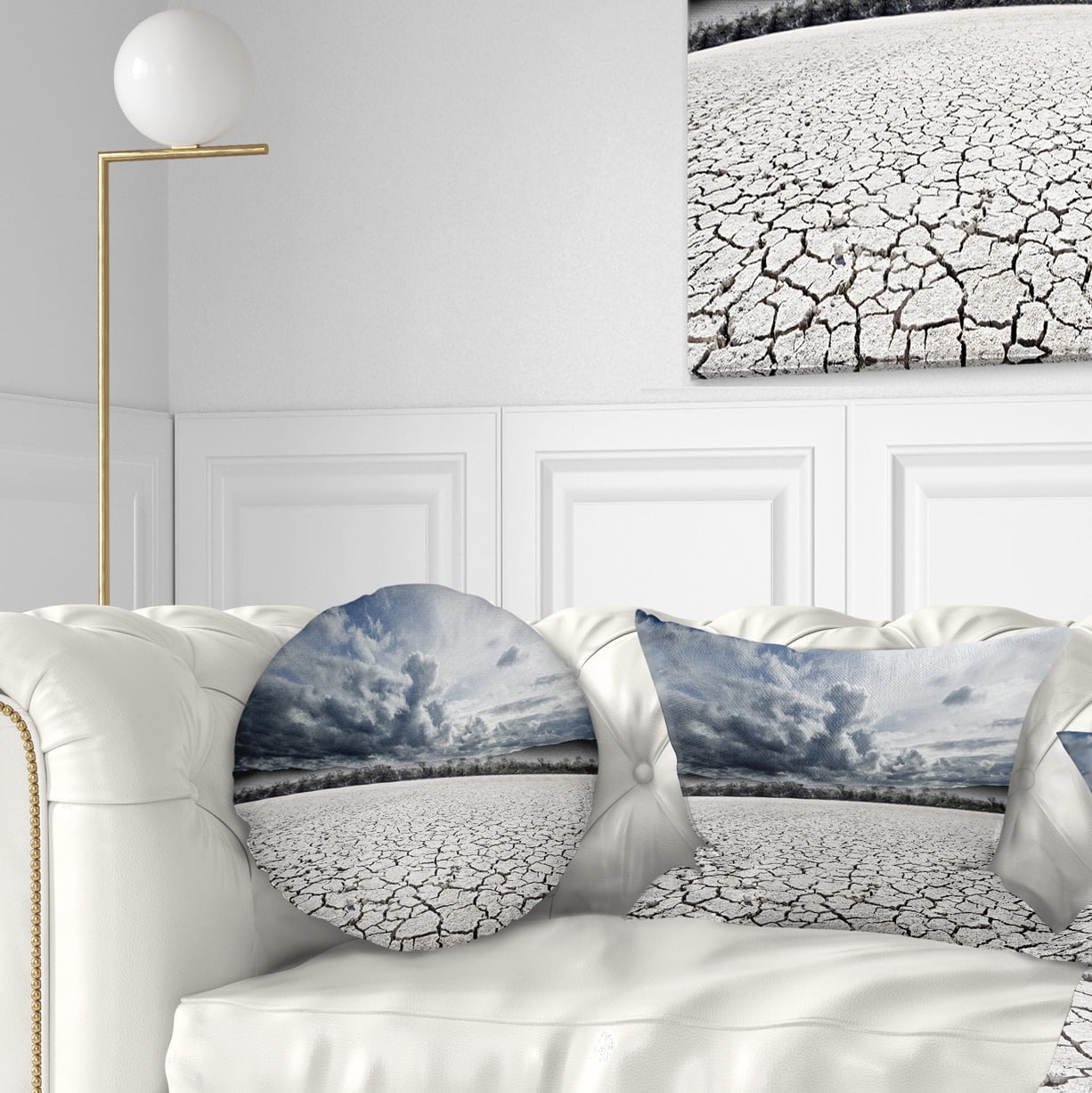 Designart Desert Dreamscape - Landscape Photo Throw Pillow - 12x20