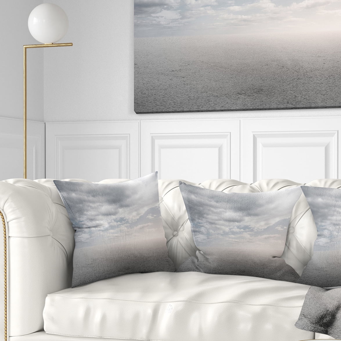 Designart Desert Land and Sky - Landscape Printed Throw Pillow - 16x16