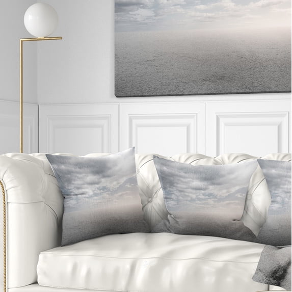 Designart Desert Land and Sky - Landscape Printed Throw Pillow - 18x18