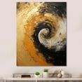 thumbnail image 1 of Designart "Desert Mirage Spiral In Gold And Black I" Abstract Spirals Canvas Art Print, 1 of 7