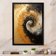 thumbnail image 1 of Designart "Desert Mirage Spiral In Gold And Black I" Abstract Spirals Picture Framed Canvas Art Print, 1 of 5