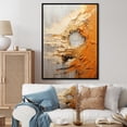 thumbnail image 1 of Designart "Desert Mirage Spiral In Gold And Orange III" Abstract Spirals Floater Framed Canvas Prints, 1 of 5
