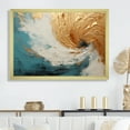 thumbnail image 1 of Designart "Desert Mirage Spiral In Gold And Turquoise" Abstract Spirals Picture Framed Canvas Prints, 1 of 5