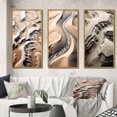 thumbnail image 1 of Designart "Desert Oasis Rivers among Eternal Dunes II" Desert Framed Wall Art Set Of 3 - White Global Frame Gallery Set For Office Decor, 1 of 6