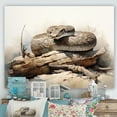 thumbnail image 1 of Designart "Desert Rattle Echo" Animals Snake Canvas Art Print, 1 of 1