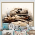 thumbnail image 1 of Designart "Desert Rattle Echo" Animals Snake Floater Framed Canvas Art Print, 1 of 1